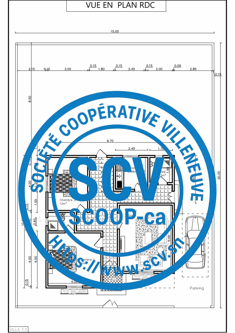 Plan Villa F3 - Modèle économique
