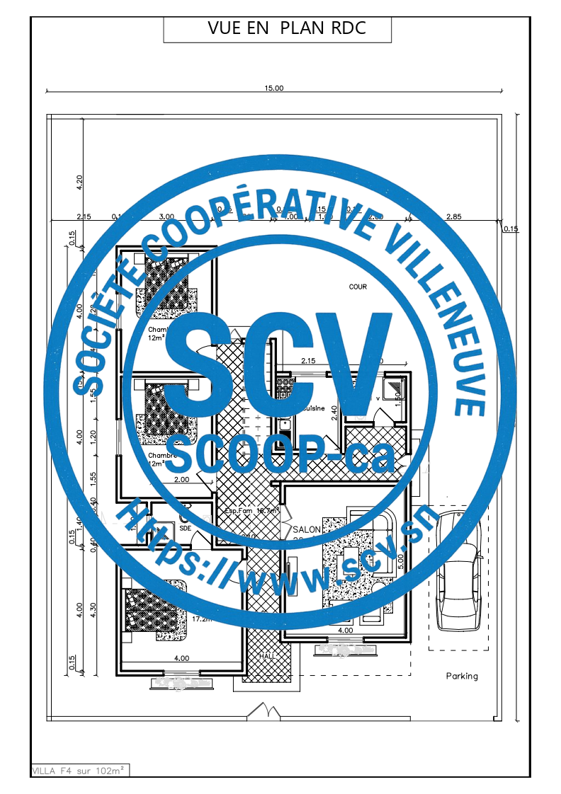Plan Villa F4 - Équilibre parfait